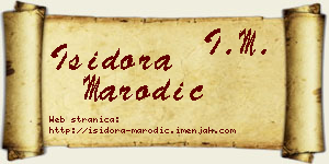 Isidora Marodić vizit kartica